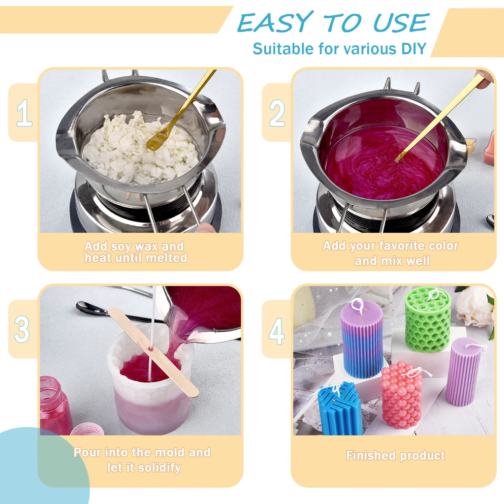 50/100/250/500/1000G Natural Soy Wax Flake for DIY Handmade Candles Crafts Additive-Free Scented Candle Raw Material Making Kit